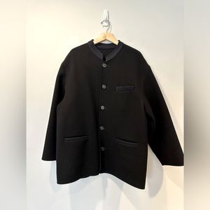 Alberto Biani Women's Wool Coat with a mock neck